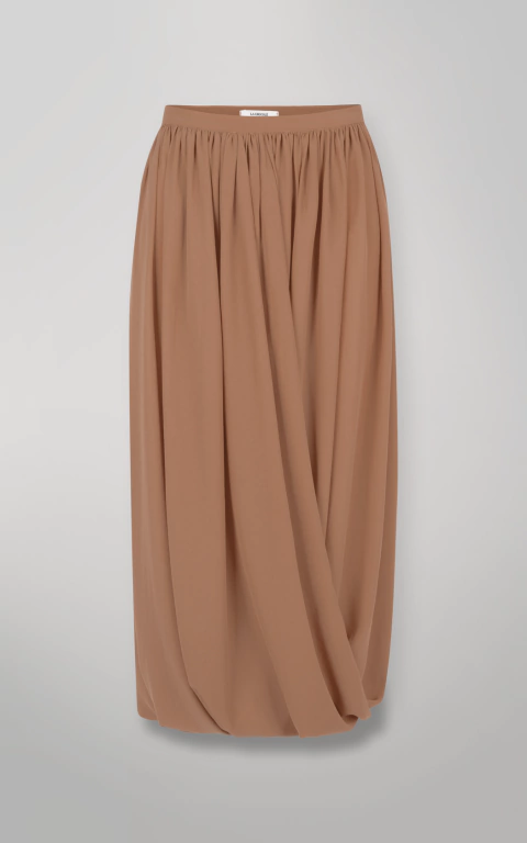 SAIA MIDI COM TRANSPASSE CHIFON FLUID