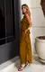CALCA COM PREGAS E BARRA PUNHO CHIFFON FLUID - ALLURE