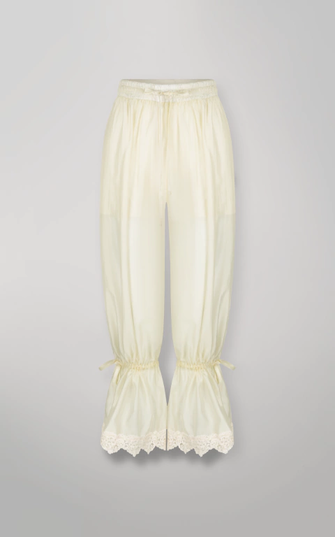 CALCA AMARRACAO NA PERNA E RENDA NA BARRA GAZAR AMARELO 38