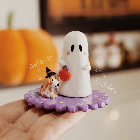 Fantasminha Euclides e cãozinho Antônio - comprar online