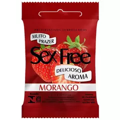 PRESERVATIVOS LUBRIFICADOS AROMÁTICOS COM 3 UNIDADES SEX FREE - comprar online