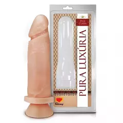 Prótese Pura Luxúria Realística com Ventosa 15,3x4,5 cm - Sexy Fantasy