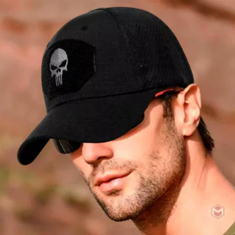 Gorra Calavera Ajustable Cachucha Con Velcro Para Parches