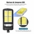 Lampara Panel Solar Exteriores Led Y Sensor Fachadas Pared JX-616E