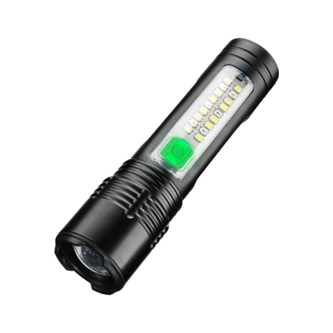 Linterna Con Enfoque Doble Luz Led Color Blanco Rojo Sos - comprar online