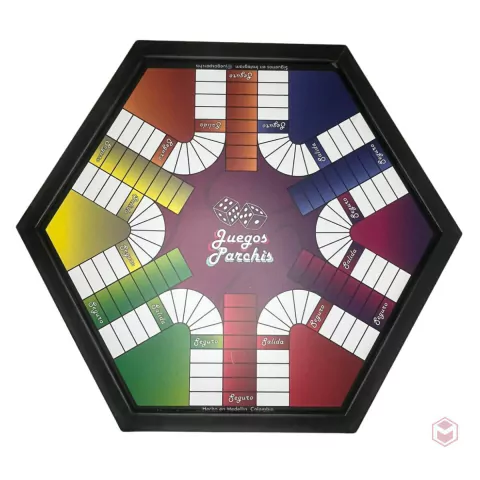 Parques Magnetico Doble Cara 6 Y 4 Puestos Pequeño Parchis 5055