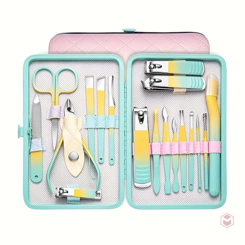 Set Juego Kit De Manicura Pedicura Profesional Para Uñas 18 En 1 B34