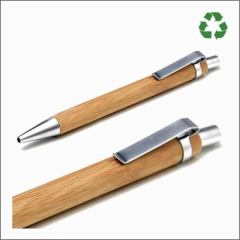 Caneta ecológica de bambu personalizada