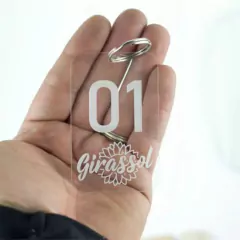 Chaveiro Personalizado Em Acrílico 2mm Tam. 8x5cm Gravação Laser 100 unds.