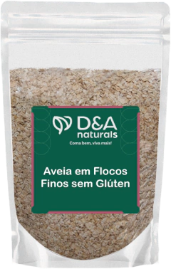Aveia Em Flocos Finos 100% Sem Glúten 500g - D&A Naturals
