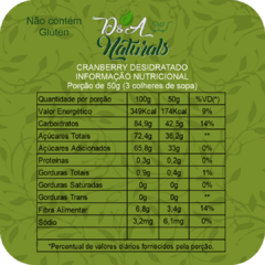 Cranberry Desidratado 2kg - D&A Naturals