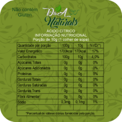 Ácido Cítrico Anidro 1kg - D&A Naturals