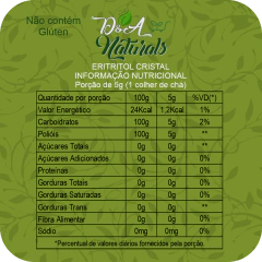 Eritritol 1kg - D&A Naturals
