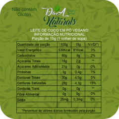 Leite De Coco Em Pó 100% Vegano 2kg - D&A Naturals