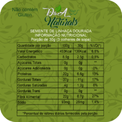 Linhaça Dourada 2Kg - D&A Naturals