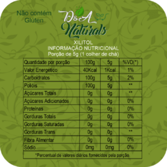 Xilitol Adoçante Natural 500g - D&A Naturals