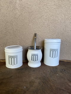 Set Blanco de 3 (Mate + Yerbera + Azucarera)