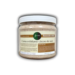 Crema exfoliante con cáscara de nuez