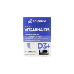 Vitamina D3 + K2 Solanum | Refuerza huesos y sistema inmunológico naturalmente
