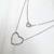 Collar Doble Corazones Rainbow - comprar online