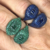 Anillo Cuadrado Pavee Color con Baguette en internet