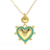 Collar Corazón Esmalte Celeste - comprar online