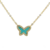 Collar Mariposa Con Borde Dorada en internet