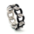 Anillo Cadena Con Esmalte Rodinado