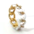 Anillo Cadena Con Esmalte Dorado - Yellow Store