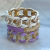 Anillo Cadena Con Esmalte Dorado en internet