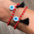Pulsera Ojito con Fleco Plateada - tienda online