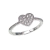Anillo medio sin Fin con Corazón Pavee
