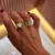 Anillo Sin Fin Esmalte y Esmeralda - comprar online