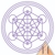 Imagem do Adesivo Cubo de Metatron 15x15 cm