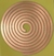 Espiral gráfico em cobre - Placa radionica - radiestesia