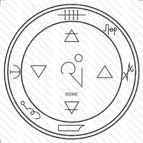 Pantaculo para obter bens materiais pvc - radiestesia radionica