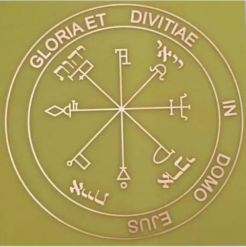 Pantáculo de Saturno - para grandes empreendimentos - gráfico em cobre