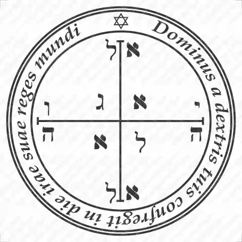 Quarto Pantáculo de Marte pvc - radiestesia, radiônica