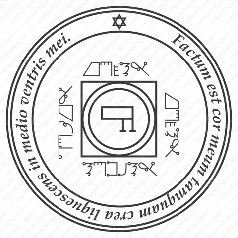 Quinto Pantáculo de Vênus - placa radionica - gráfico Radiestesia