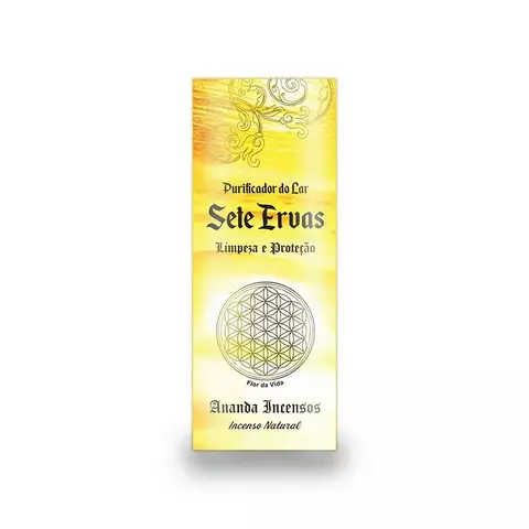 Incenso Limpeza e Proteção Sete Ervas - Natural com 9 varetas