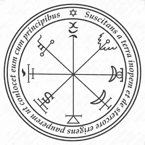 Sétimo Pantáculo de Jupiter -pvc (ps) - radiestesia, radiônica