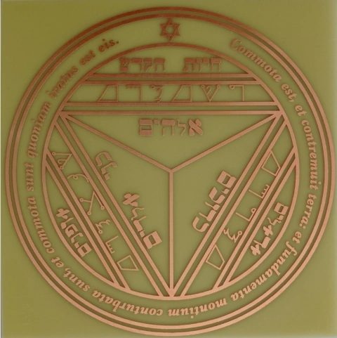 Sétimo Pantáculo de Saturno gráfico em cobre