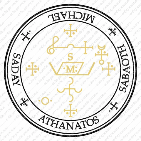 Sigilo ou Selo de Arcanjo Miguel ou Michael em pvc - radiestesia - radionica - mágia e proteção