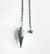 Pêndulo Três Raios - Radiestesia - 4,2 cm, metal prateado