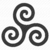 Trisquel ou Triskelion - anti horário - Símbolo Celta - em pvc