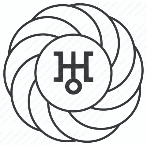 Turbilhão com Urano gráfico em pvc