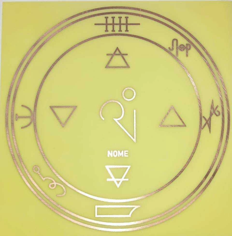 Pantáculo para obter bens materiais - cobre - radiestesia radionica - comprar online