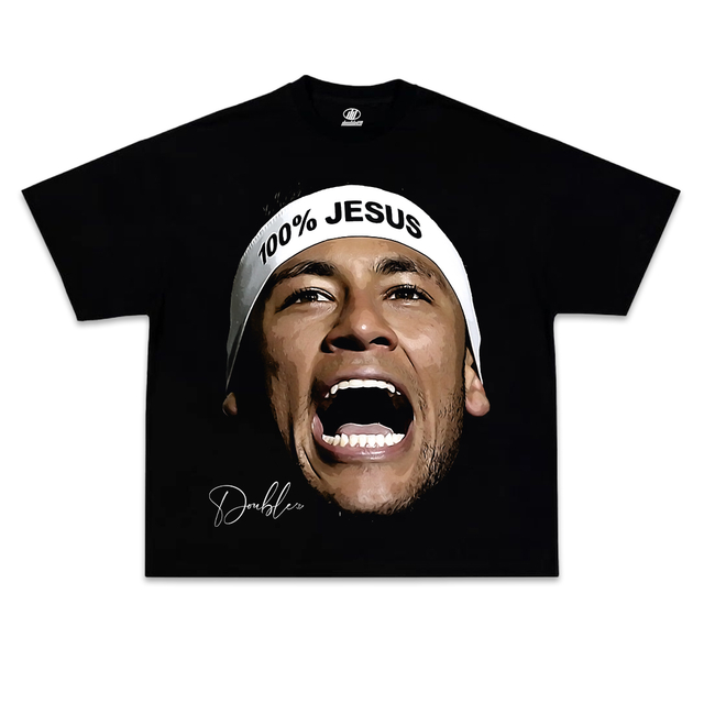 Neymar 100% Jesus Giant Face Tee thumbnail 2