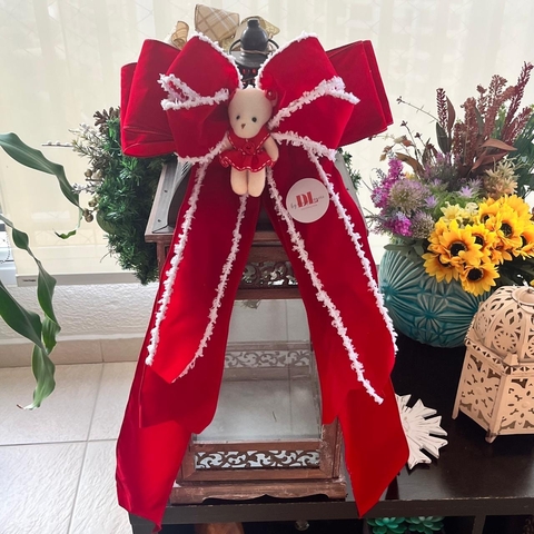 Laço Natalino ponteira 60x35 cm