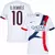 Camisa Paris Saint German branca personalizada com nome e número do jogador O. Dembélé 